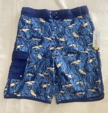 Cat Jack - Boys Shark Print Swim Trunks - Size XL 16