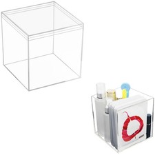 Acrylic Box Clear Display Boxes with Lids Acrylic Square Cube Decorative Boxe...