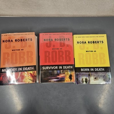 Nora Roberts Writing As J. D. Robb Large Print Book Lot Of 3 Hardcover Novels