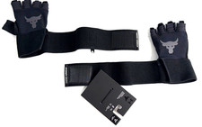 Under Armour Project Rock Training Gloves Black Men's Size XL  1353074-003