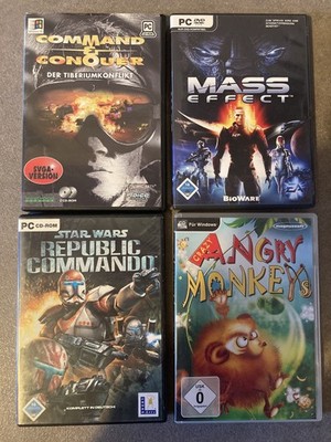 PC Spiel Konvolut Command & Conquer Mass Effect Star Wars Republic Commander