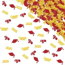 120 PCS Congrats Grad Confetti 2025 Graduation Class Of 2025 Paper Scatter