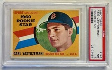 1960 Topps Carl Yastrzemski Rookie Star RC HOF #148 Boston Red Sox PSA 7 NM