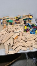Vintage Large Lot Thomas Train Engine Piece Wooden Train Set 1990s