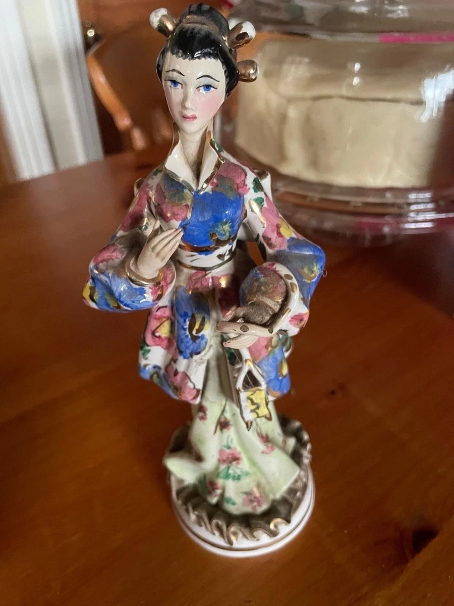 Figurine Geisha En Céramique #1 – État Correct, Collection Déco