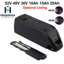 52V/48V/36V 10AH/15AH/20AH eBike battery for bicycle 0-2000W Motors w/ USB Port