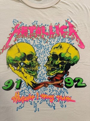 Metallica 91 92 Tour Tee Wherever I May Roam Graphic Shirt S-4XL