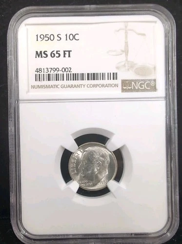 1950-S 10C Roosevelt Dime NGC MS 65 FT  6920
