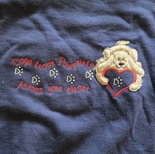 Vintage Sportswear Women's Crewneck Sweatshirt Size L - Dogs Leave Pawprints