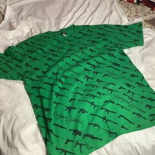 [RARE] VTG Y2K ROGUE STATUS AOP GUN SHOW SKATEBOARD ROB DYRDEK LARGE SCARCE