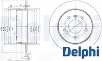 2X Bremsscheibe Delphi BG3710 2 Bremsscheiben Hinterachse Hinten