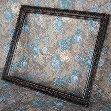 Cornice NEORINASCIMENTALE Nera e Oro LEGNO e Pastiglia ANTICA Epoca 900 Vintage