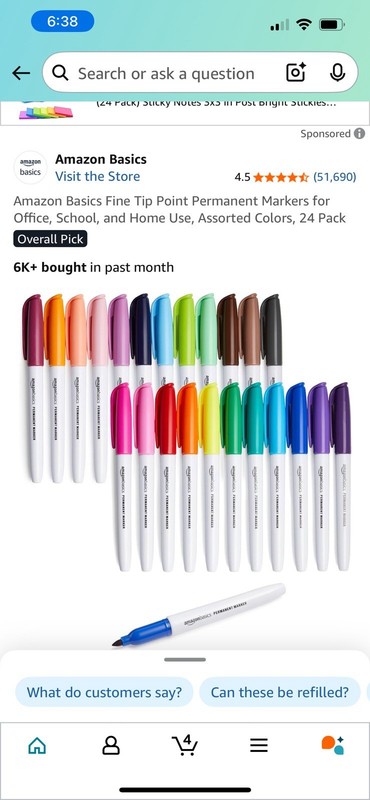 Amazon Basics Permanent Markers - 24 New