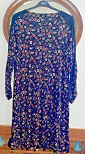 Marks & Spencer Black and Brown Floral Dress Size 20