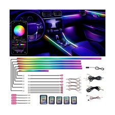 Acrylic Interior Car LED Strip Lights, Dreamcolor 18-in-1 Car Ambient Lightin...
