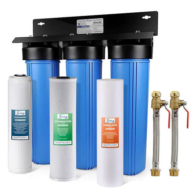 iSpring 3-Stage Whole House Water Filtration System Lead Carbon 15GPM