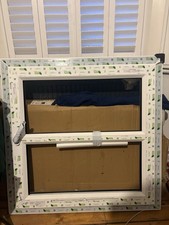 UPVC White Double-Glazed Window 900x900 with Glass and Lock