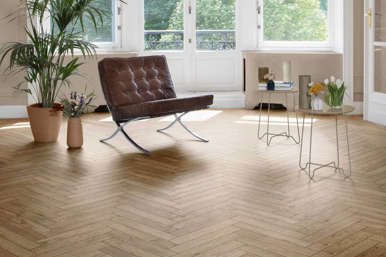 Parquet contrecollé flottant bâton rompu Eduardo sol stable anti-déformation colis 1.44m²