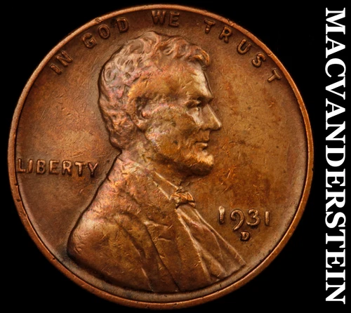 1931-D Lincoln Wheat Cent- Extra Fine Semi Key Better Date No Reserve #J565