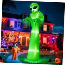 12 FT Scary Halloween Inflatable Alien Built-in LEDs Outdoor Decoration