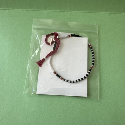 SHASHI x SEPHORA Beaded Bracelet -Adjustable Size- Red, White, Black, Silver NEW