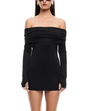 Lioness Isadora Off-the-Shoulder Mini Dress MSRP $79
