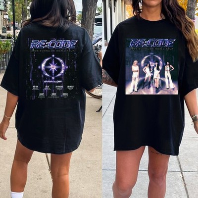 Retro Everglow RE:CODE World Tour T-shirt, Everglow Tee for Fans, Kpop Lovers