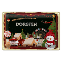 Blechschild Weihnachten GrüßE Aus Dorsten 30X20Cm