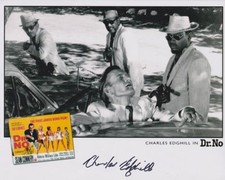 CHARLES EDGEHILL  007 JAMES BOND SIGNED AUTOGRAPH AS ASSASIN  BLIND MICE DR. NO