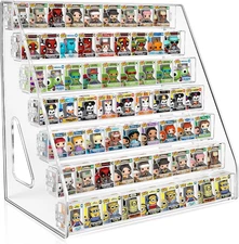 Clear Display Shelf for  Bitty Pop! Mini Collectible Toys Display Shelf Com