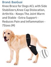 BaoGuai Knee Brace For Dogs ACL With Side Stabilizers, Keeps Joints Warm-Med