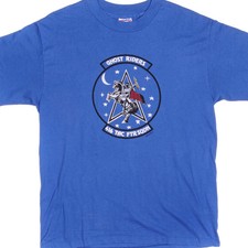 VINTAGE USAF GHOST RIDERS TEE SHIRT SIZE LARGE MADE IN USA 416 TAC FTR SQDN