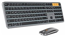 ProtoArc Backlit Bluetooth Keyboard and Mouse for Mac,KM100-A Full Size Wireless