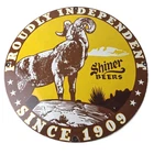 Vintage Shiner Beer Sign - Independent Beverage Gas Station Porcelain Sign