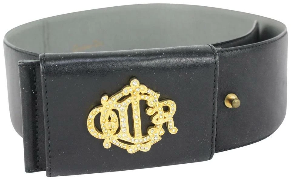 Ceinture initiales cristal noir x or 33da722