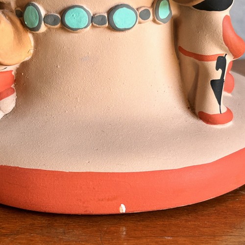 Teissedre Storyteller Woman 12 Kids Dog Native American Clay Figurine 88. MJ - Picture 8 of 14