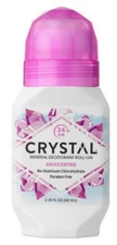 CRYSTAL Mineral Deodorant Roll-On Unscented Body Deodorant, 24Hr Odor Protection