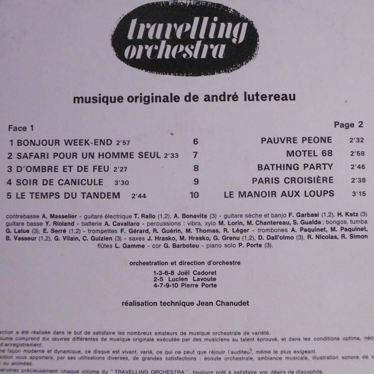 André Lutereau – Travelling LP 33T André Lutereau 