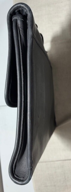 Vintage Coach slim leather briefcase bag w/ turn lock Black USA