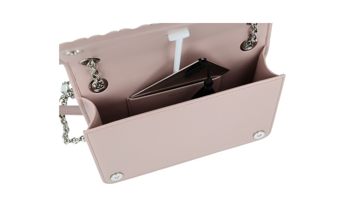 MIU MIU BY PRADA MATELASSE CRYSTAL SHOULDER BAG HANDBAG MIU MIU BY PRADA MATELASSE CRYSTAL SHOULDER BAG HANDBAG