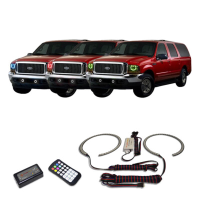 RGB Multi Color Angel Eye Headlight Halo kit for Ford Excursion 00-04