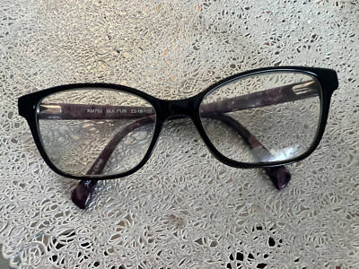 Karen Millen KM752 Eyeglasses  Black Purple 53-16-130 EXCELLENT USED CONDITION