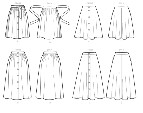 McCall's Easy SEWING PATTERN M7981 Misses' Skirts Sizes XS-M Or L-XL - Picture 8 of 8