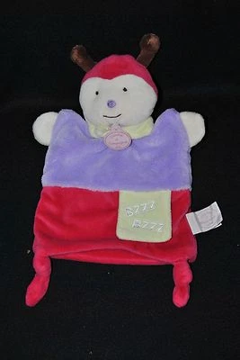 Peluche marionnette coccinelle petit secret BZZZ DOUDOU ET COMPAGNIE violet NEUF - Photo 1/2