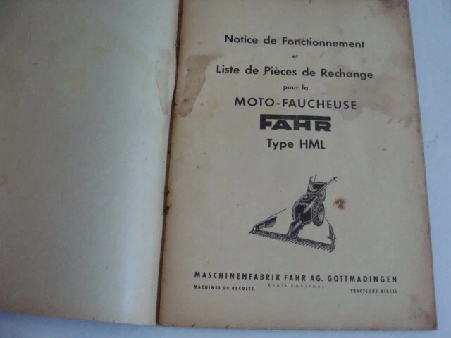 Manuale Fahr motofalciatrice motore Jlo Triumph macchine agricole - Immagine 2 di 4