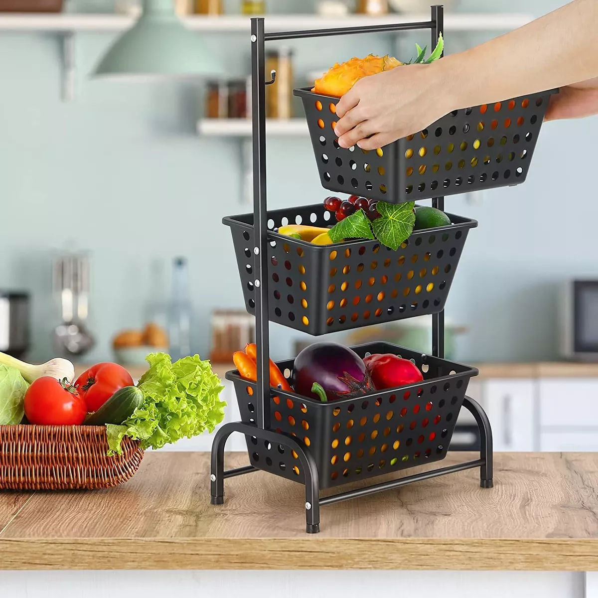 Vegetable baskets storage outlet
