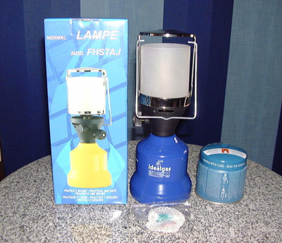 Camping Light Metal Gas Lamp Camping Lantern + Cartridge | eBay