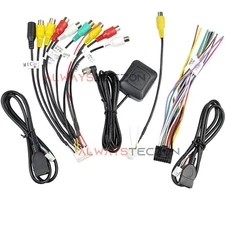 Stereo Radio Wiring Harness Kit ISO RCA Adapter GPS Antenna USB Cord Accessories