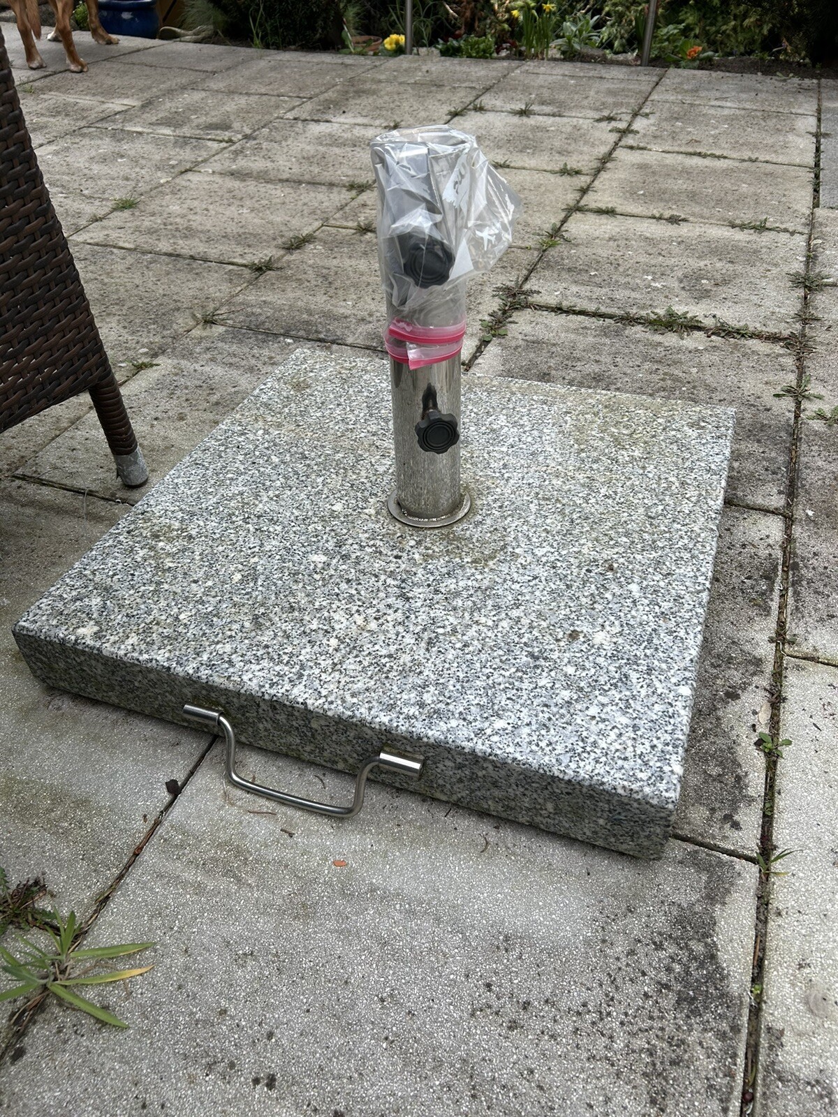 Granit Schirmständer 50x50 cm eBay