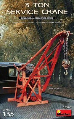 MiniArt 3 Ton Tonnen Service Crane Kran 1:35 Bausatz Model Kit 35576 Diorama
